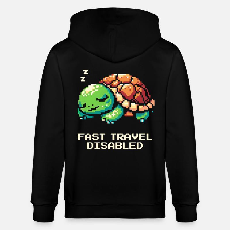 Voyage rapide désactivé | Tortue - Veste à capuche bio CULTIVATOR Stanley/Stella Unisexe - noir