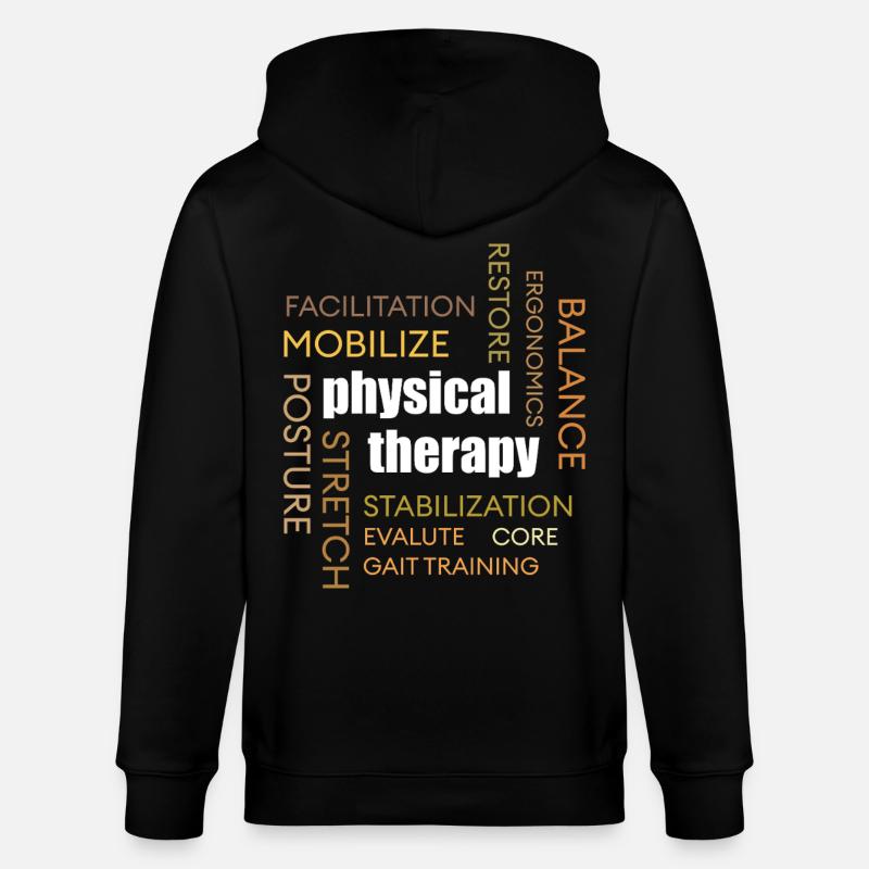 Nuage de mots en physiothérapie : Mobilisation - Veste à capuche bio CULTIVATOR Stanley/Stella Unisexe - noir