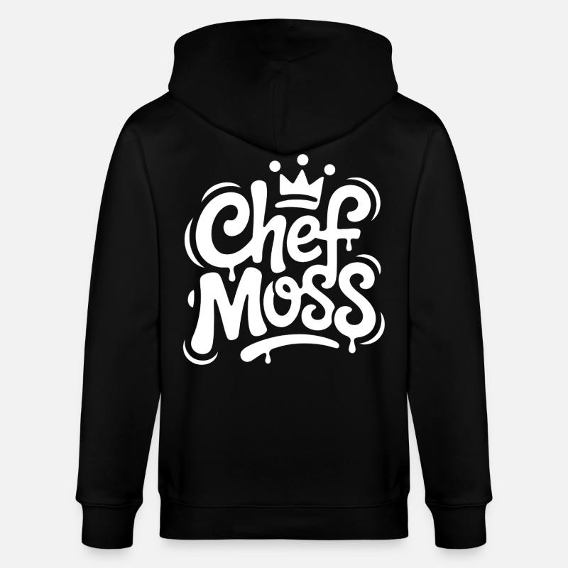 Chef Moss Graffiti Crown - Stanley/Stella CULTIVATOR  Unisex Organic Hooded Jacket - black