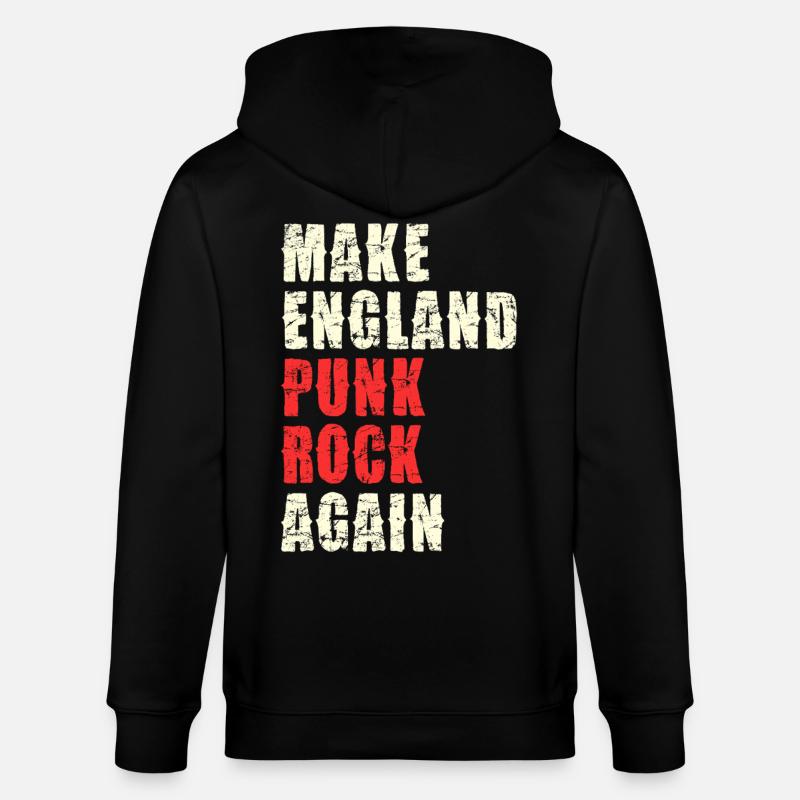 Make England Punk Rock Again - Stanley/Stella Unisex Bio-Kapuzenjacke CULTIVATOR - Schwarz