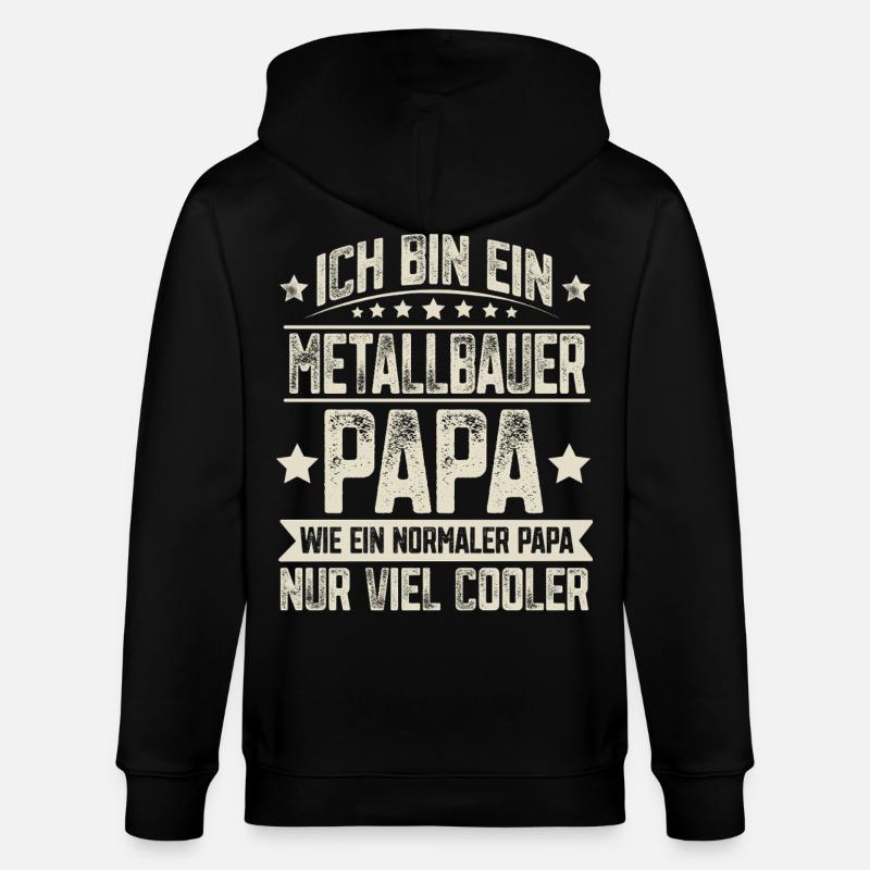 Metallbauer Papa - Stanley/Stella Unisex Bio-Kapuzenjacke CULTIVATOR - Schwarz