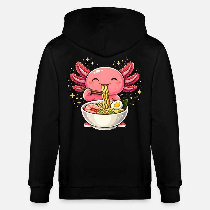 Ramenengelchen mit Nudeln - Stanley/Stella Unisex Bio-Kapuzenjacke CULTIVATOR  - Schwarz