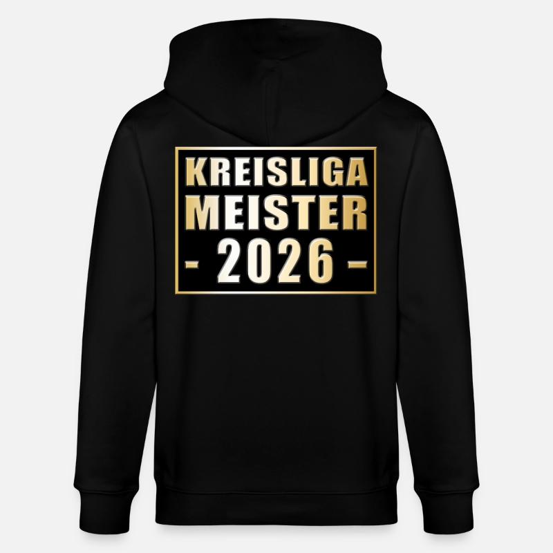 Champion de la Kreisliga 2026 - Veste à capuche bio CULTIVATOR Stanley/Stella Unisexe - noir