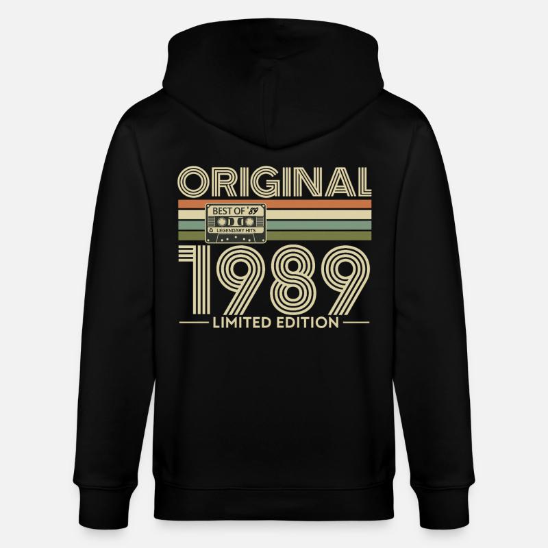 Original 1989 édition limitée cassette - Veste à capuche bio CULTIVATOR Stanley/Stella Unisexe - noir
