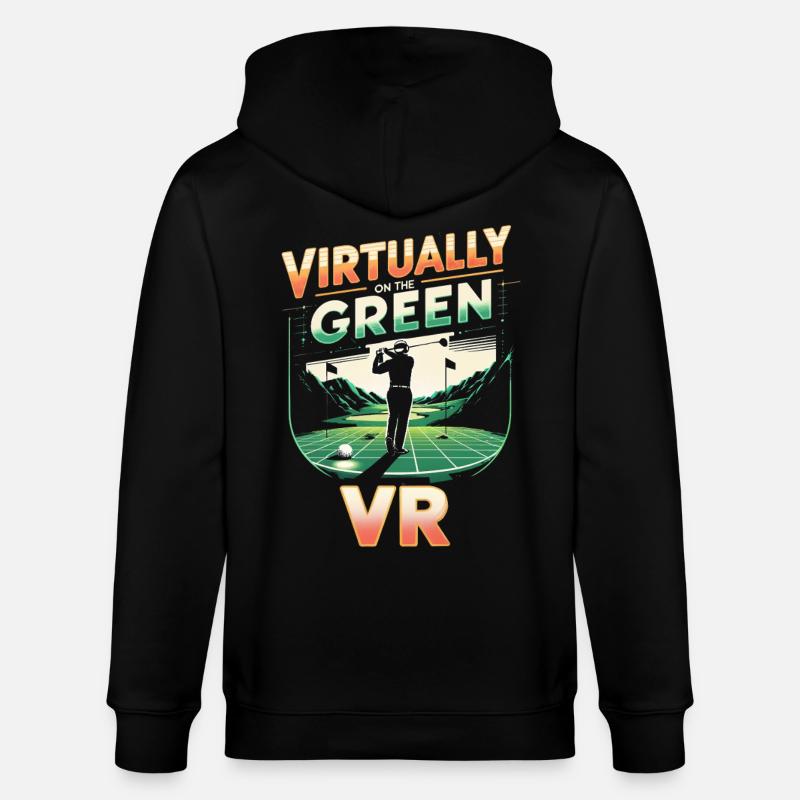 Golfsimulator - Stanley/Stella Unisex Bio-Kapuzenjacke CULTIVATOR  - Schwarz