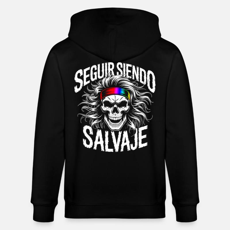 Crâne du Côté Sauvage - Veste à capuche bio CULTIVATOR Stanley/Stella Unisexe - noir