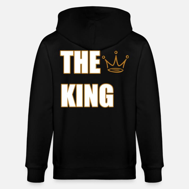 THE KING – Bold Royal Statement Design - Stanley/Stella Unisex Bio-Kapuzenjacke CULTIVATOR  - Schwarz