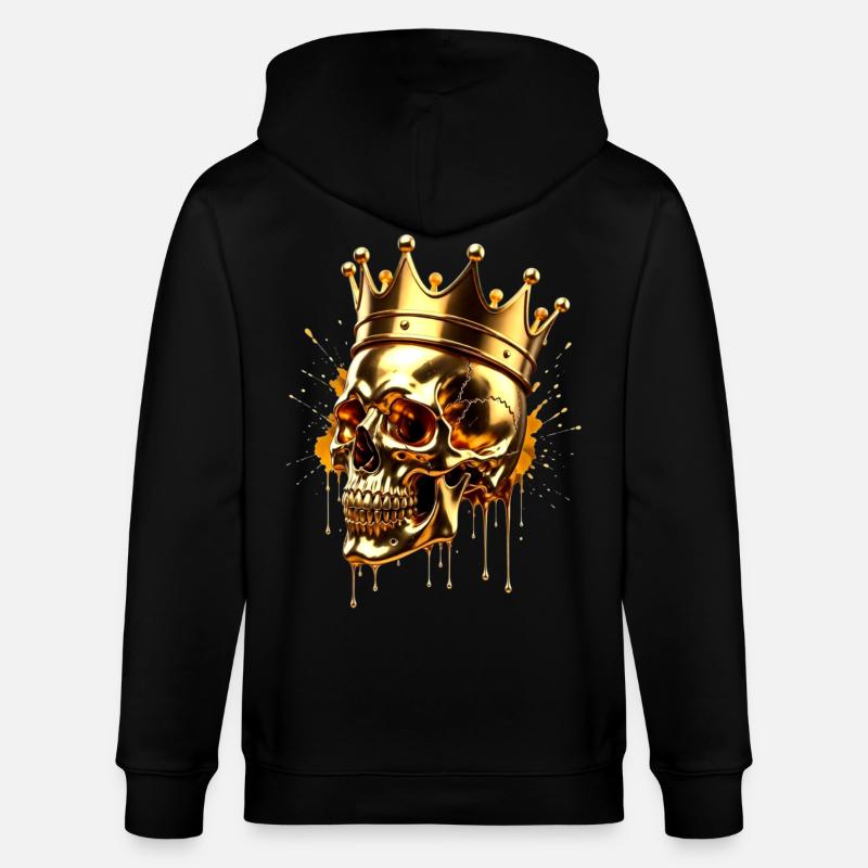 CRÂNE IMPÉRIAL DORÉ - Veste à capuche bio CULTIVATOR Stanley/Stella Unisexe - noir