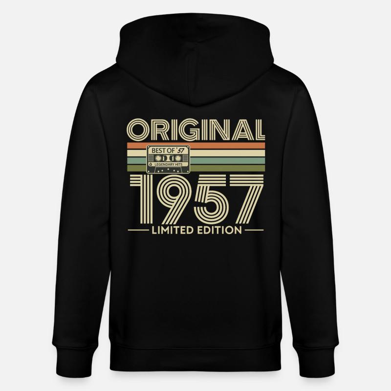 Original 1957 Édition Limitée Rétro - Veste à capuche bio CULTIVATOR Stanley/Stella Unisexe - noir