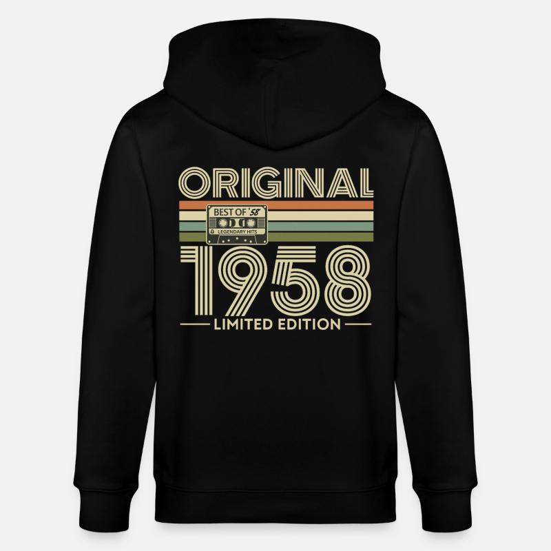 Original 1958 Edition Retro - Veste à capuche bio CULTIVATOR Stanley/Stella Unisexe - noir