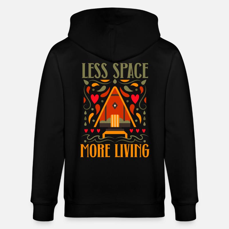 Tiny House Moins d’espace Plus vie - Veste à capuche bio CULTIVATOR Stanley/Stella Unisexe - noir