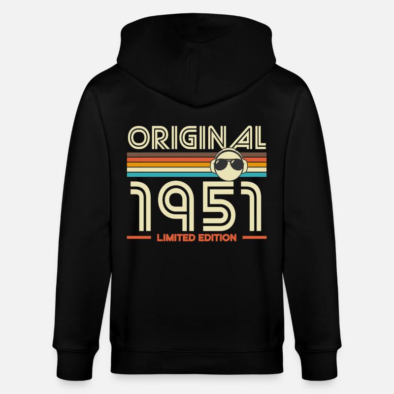 Original 1951 Retro Edition - Veste à capuche bio CULTIVATOR Stanley/Stella Unisexe - noir