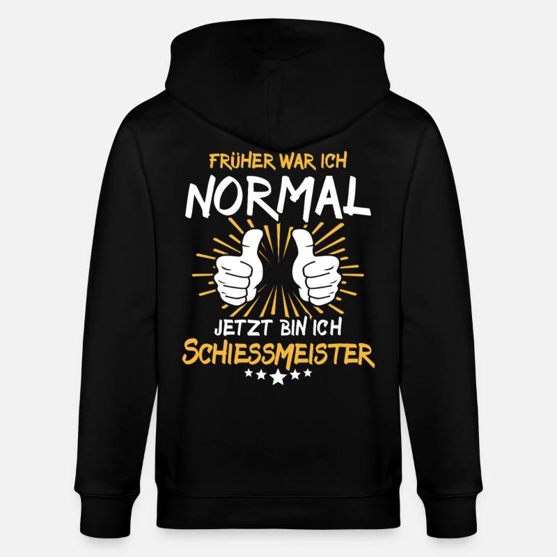 Schiessmeister Spruch - Stanley/Stella Unisex Bio-Kapuzenjacke CULTIVATOR  - Schwarz
