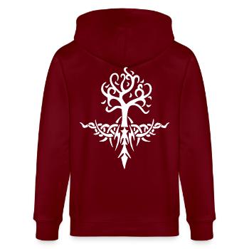 Arbre épineux blanc - Veste à capuche bio CULTIVATOR Stanley/Stella Unisexe - bordeaux - Dos - Anna (173cm)