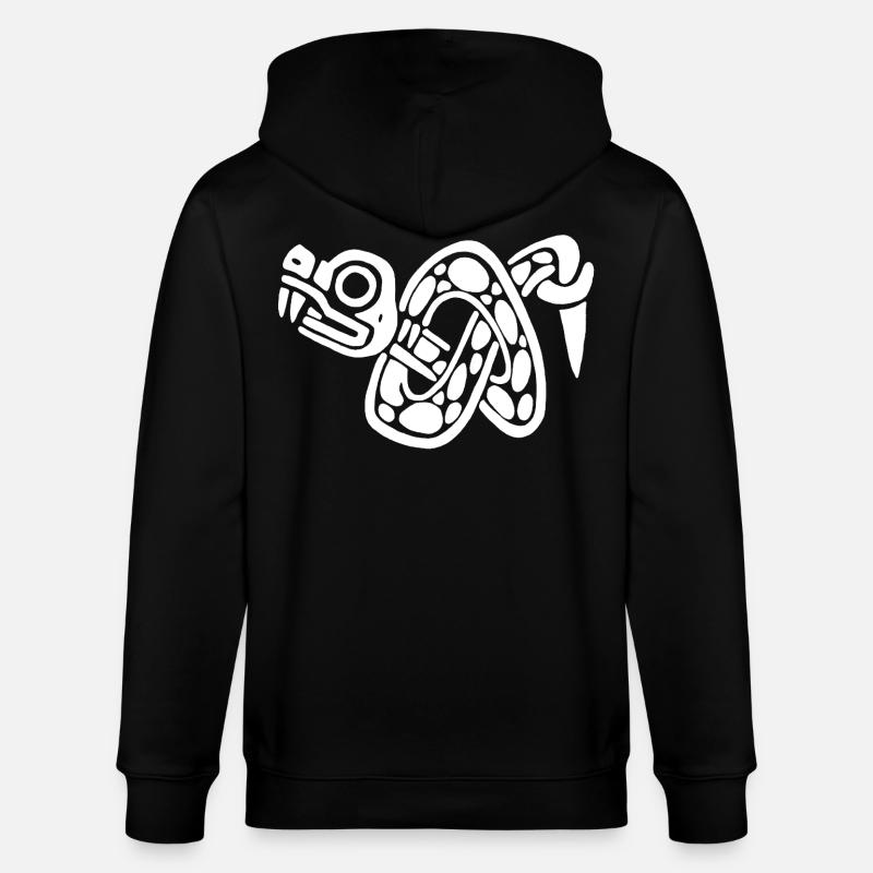 Noeud de serpent blanc - Veste à capuche bio CULTIVATOR Stanley/Stella Unisexe - noir