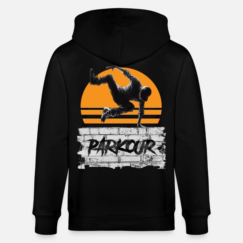 Parkour - Stanley/Stella Unisex Bio-Kapuzenjacke CULTIVATOR  - Schwarz