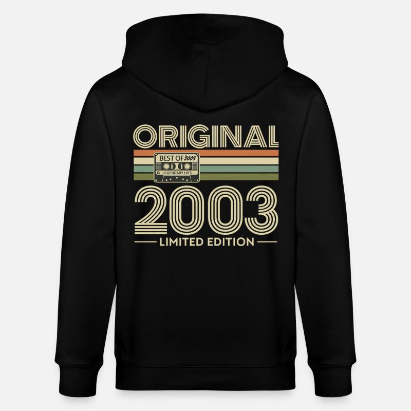 Original 2003 Édition limitée Retro - Veste à capuche bio CULTIVATOR Stanley/Stella Unisexe - noir