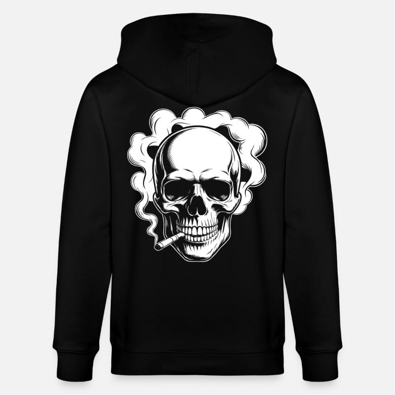 Conception du crâne fumant - Veste à capuche bio CULTIVATOR Stanley/Stella Unisexe - noir