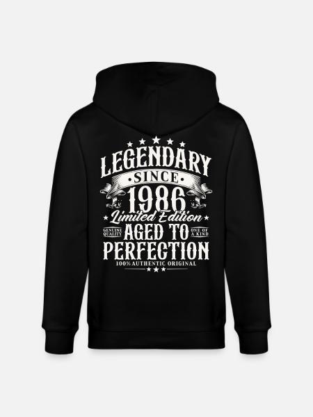 Legendarisk sedan 1986 vintage födelsedagspresent - Ekologisk luvjacka CULTIVATOR unisex från Stanley/Stella - svart