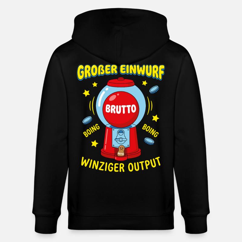 Großer Einwurf Winziger Output - Stanley/Stella Unisex Bio-Kapuzenjacke CULTIVATOR  - Schwarz