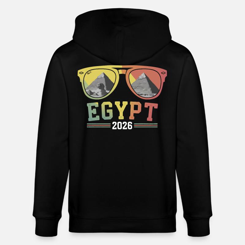 Vacances en Égypte 2026 Pyramides - Veste à capuche bio CULTIVATOR Stanley/Stella Unisexe - noir
