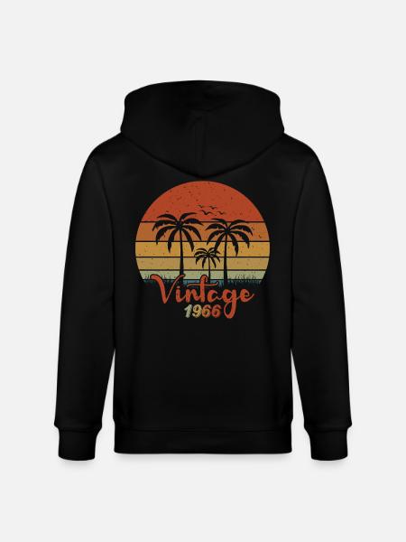1966 Year of birth - Stanley/Stella CULTIVATOR  Unisex Organic Hooded Jacket - black