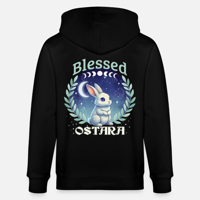 Ostara Joyeuses Pâques Printemps païen - Veste à capuche bio CULTIVATOR Stanley/Stella Unisexe - noir
