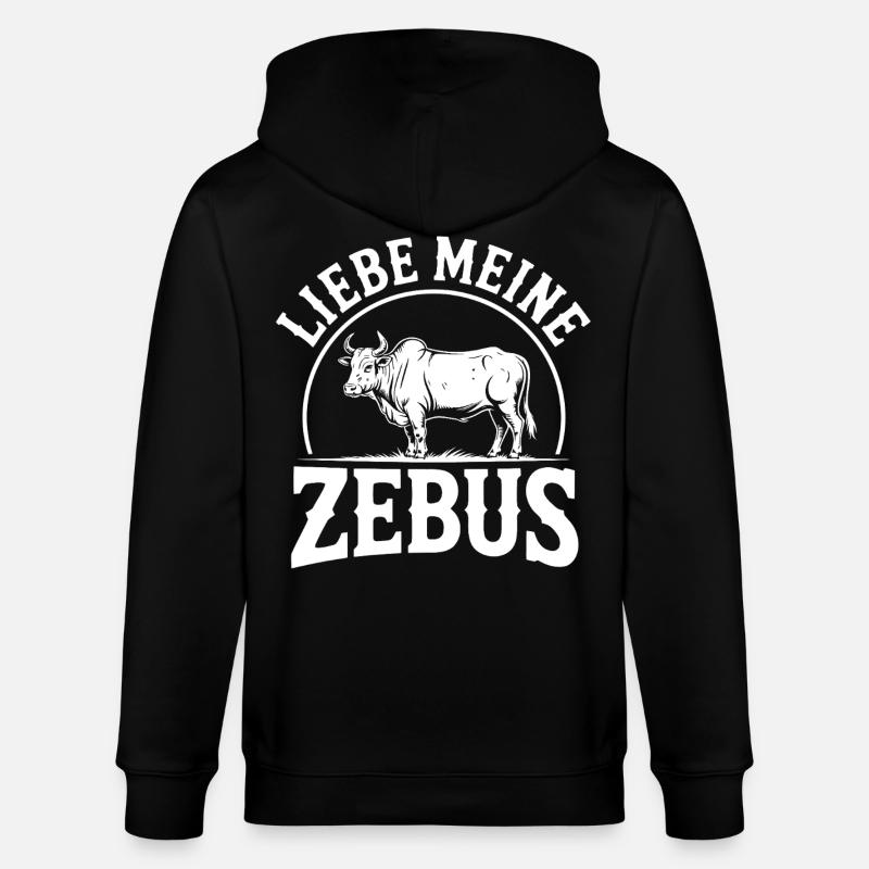 J’adore mon logo Zebus - Veste à capuche bio CULTIVATOR Stanley/Stella Unisexe - noir