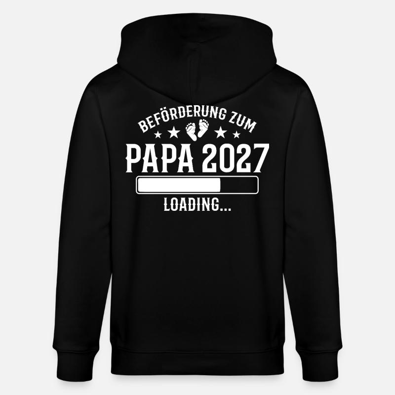 Annonce de grossesse future papa en 2027 - Veste à capuche bio CULTIVATOR Stanley/Stella Unisexe - noir