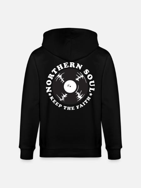 Northern Soul Vintage - Stanley/Stella CULTIVATOR  Unisex Organic Hooded Jacket - black