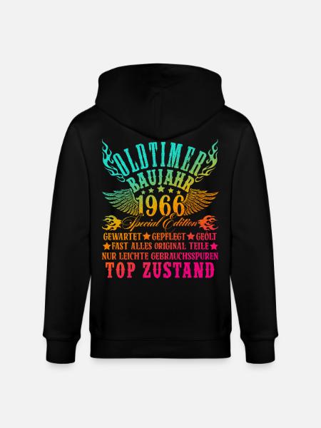 60e verjaardag 60 jaar Versiering 1965 Cadeau Grappig - Stanley/Stella Uniseks bio-ziphoodie CULTIVATOR - zwart