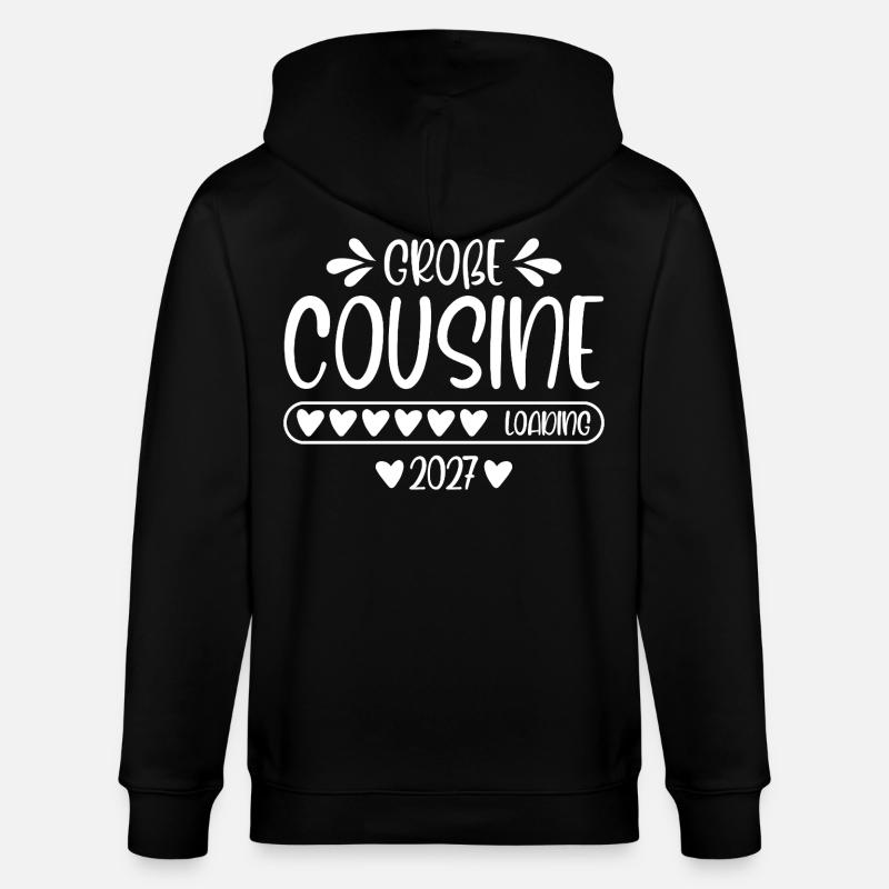 Große Cousine 2027 loading - Stanley/Stella Unisex Bio-Kapuzenjacke CULTIVATOR  - Schwarz