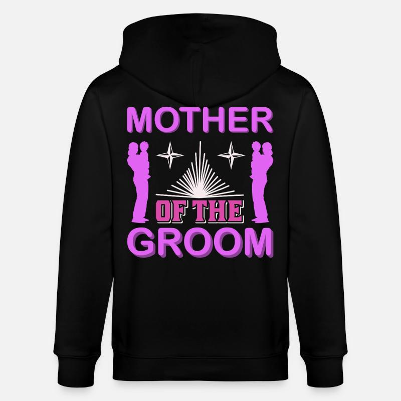 Mutter des Bräutigams Hochzeitsmama-Geschenkhemd - Stanley/Stella Unisex Bio-Kapuzenjacke CULTIVATOR  - Schwarz
