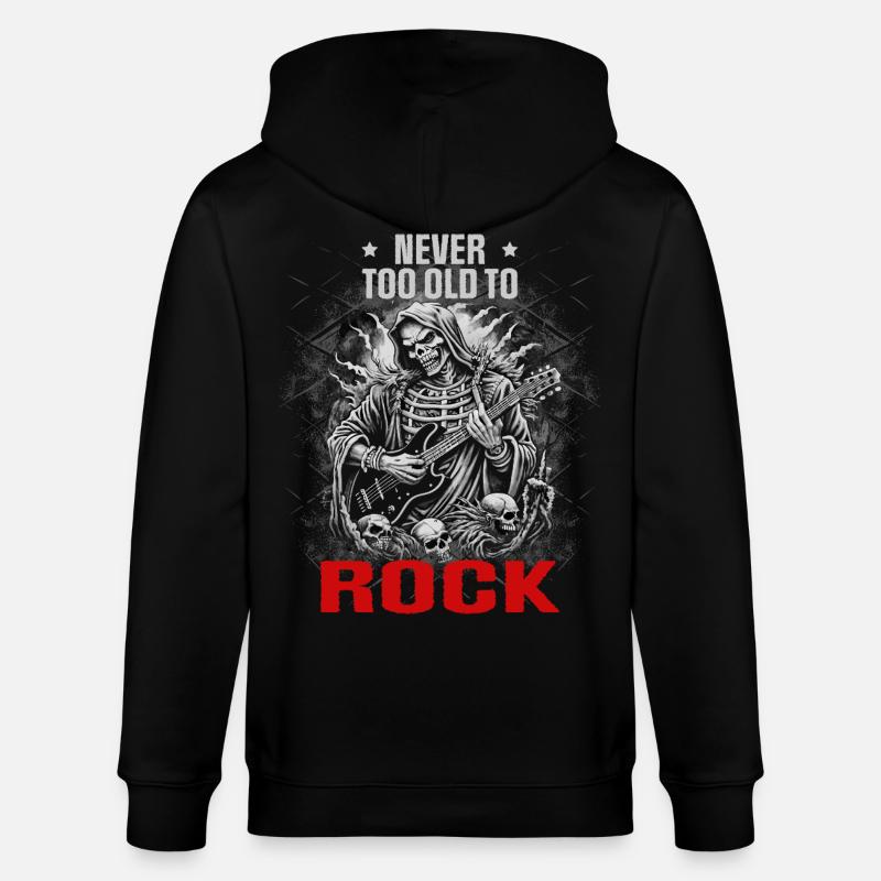 Never too old to Rock - Stanley/Stella Unisex Bio-Kapuzenjacke CULTIVATOR  - Schwarz
