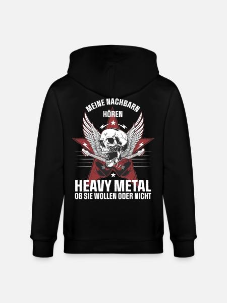 My neighbors listen to heavy metal - Stanley/Stella CULTIVATOR  Unisex Organic Hooded Jacket - black