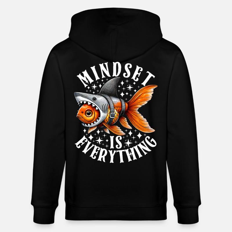 Mindset Is Everything Motivational Inspirational - Stanley/Stella Unisex Bio-Kapuzenjacke CULTIVATOR - Schwarz