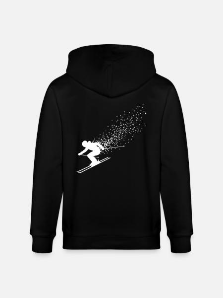 Skiing Skiers Ski Skiing Holidays - Stanley/Stella CULTIVATOR Unisex Organic Hooded Jacket - black