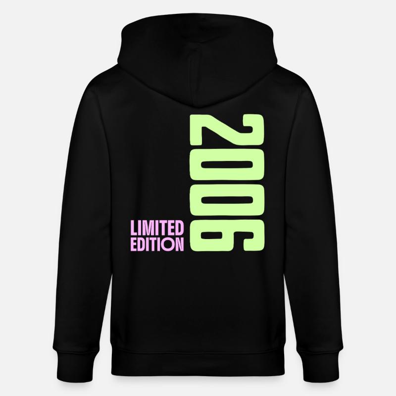 2006 Limitierte Edition Neon Y2K Design - Stanley/Stella Unisex Bio-Kapuzenjacke CULTIVATOR  - Schwarz