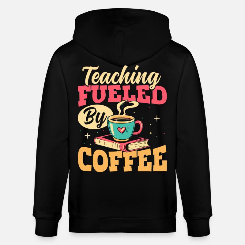 Der Unterricht Wird Von Kaffeepädagogen - Stanley/Stella Unisex Bio-Kapuzenjacke CULTIVATOR  - Schwarz
