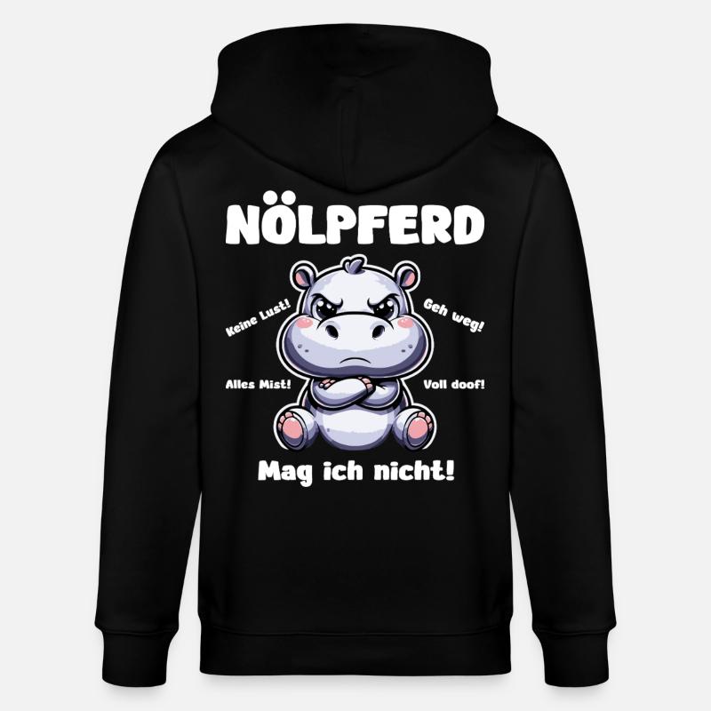 Nölpferd - Stanley/Stella Unisex Bio-Kapuzenjacke CULTIVATOR  - Schwarz