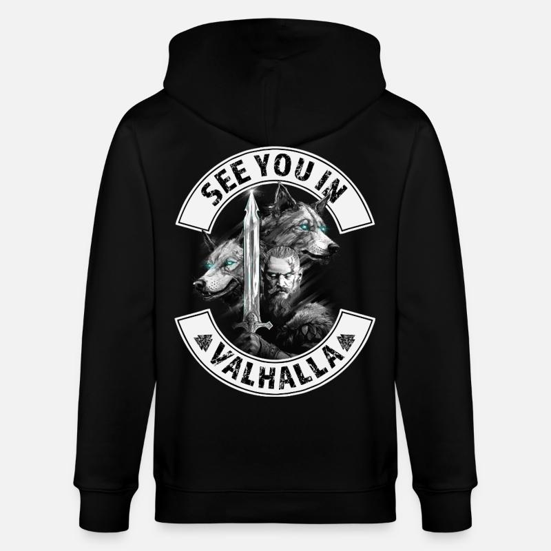 On se voit à Valhalla - Veste à capuche bio CULTIVATOR Stanley/Stella Unisexe - noir