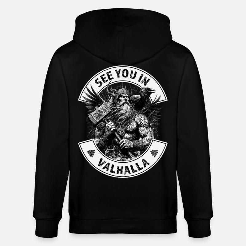 On se voit à Valhalla - Veste à capuche bio CULTIVATOR Stanley/Stella Unisexe - noir