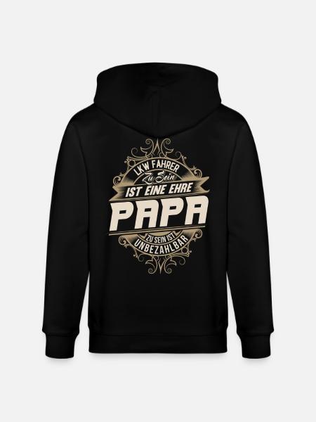 Lkw Fahrer Papa - Stanley/Stella Unisex Bio-Kapuzenjacke CULTIVATOR - Schwarz