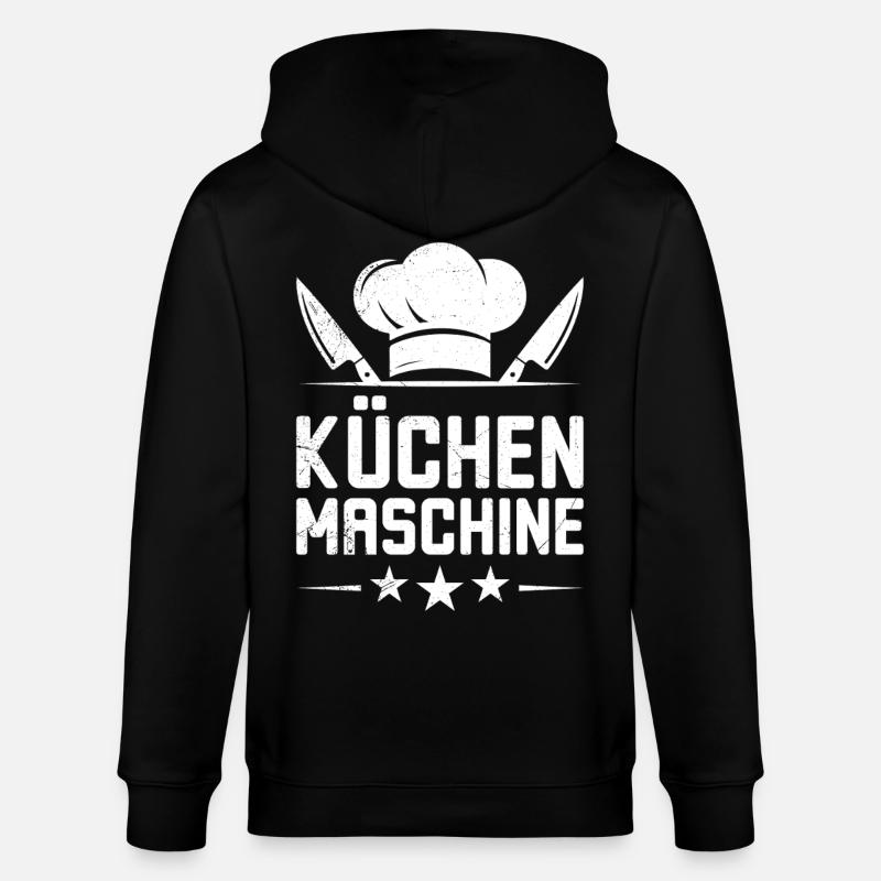 Chef's Clothes KITCHEN MACHINE Fun - Stanley/Stella CULTIVATOR  Unisex Organic Hooded Jacket - black