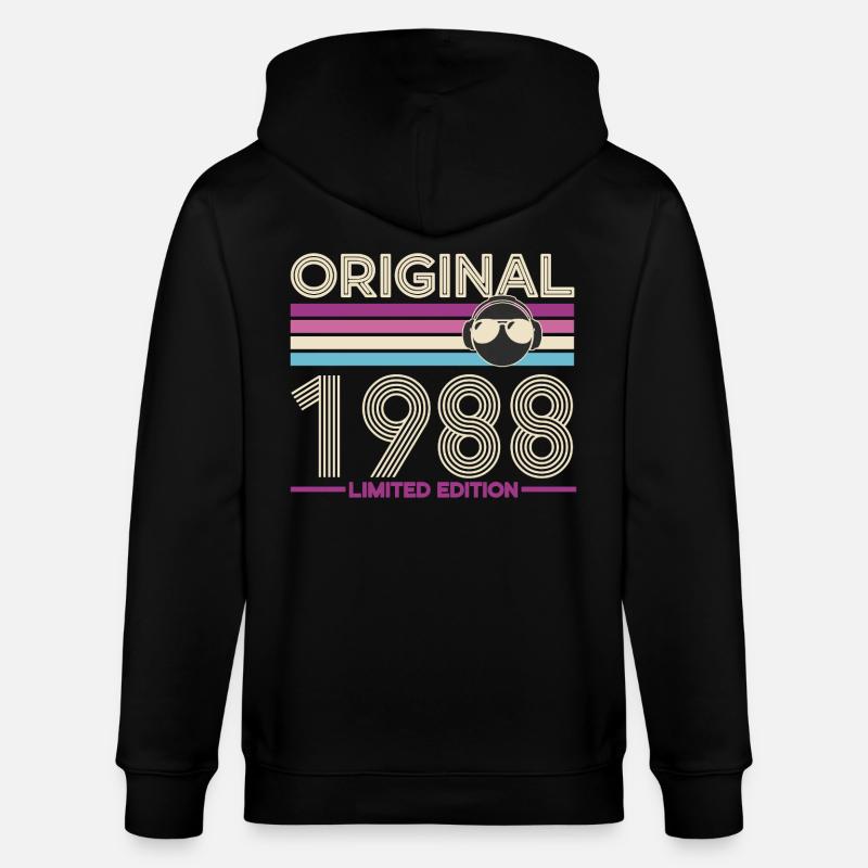 Original 1988 édition limitée - Veste à capuche bio CULTIVATOR Stanley/Stella Unisexe - noir
