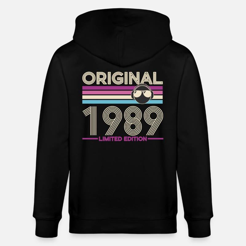 Original 1989 édition rétro - Veste à capuche bio CULTIVATOR Stanley/Stella Unisexe - noir