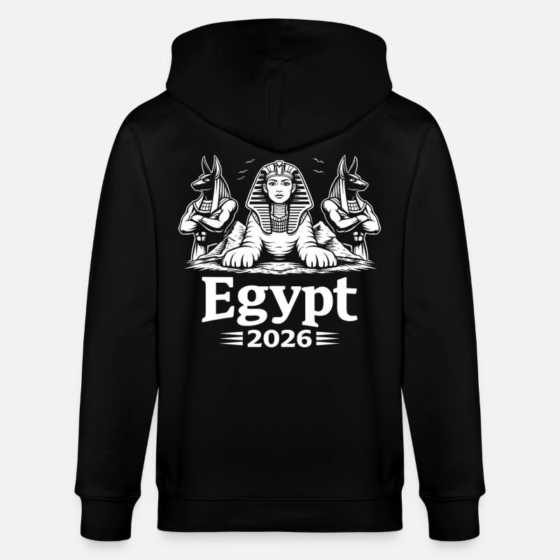 Sphinx Kleopatra Anubis Egypt 2026 Mystik - Stanley/Stella Unisex Bio-Kapuzenjacke CULTIVATOR  - Schwarz