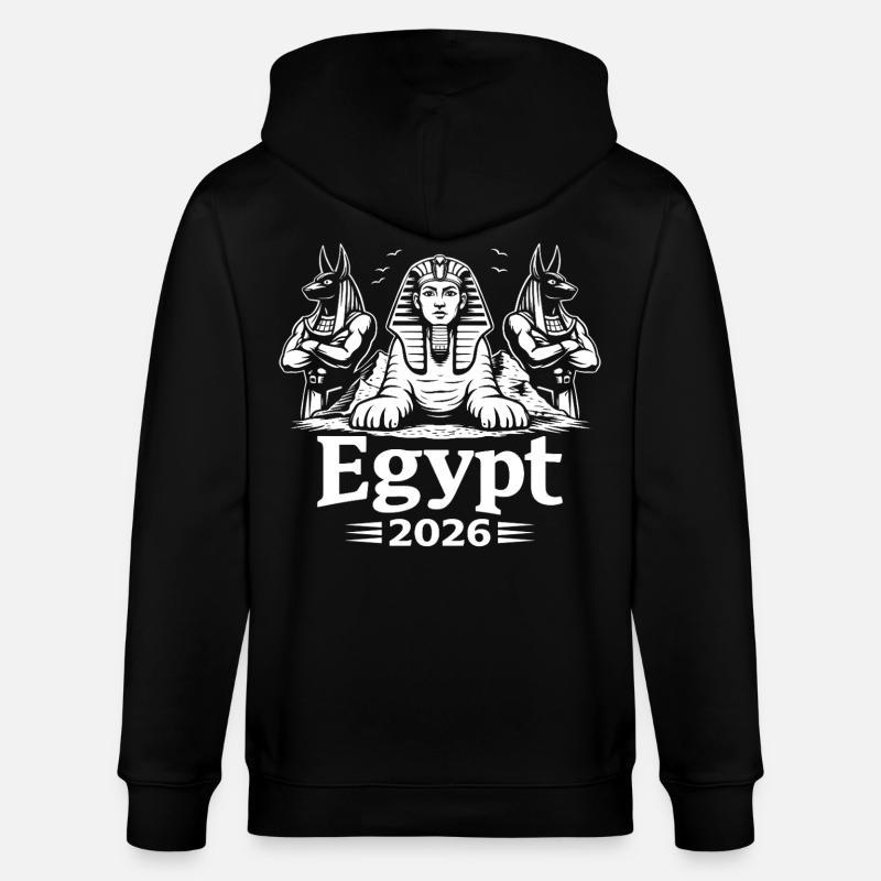 Sphinx Anubis Egypt 2026 Mystik - Stanley/Stella Unisex Bio-Kapuzenjacke CULTIVATOR  - Schwarz
