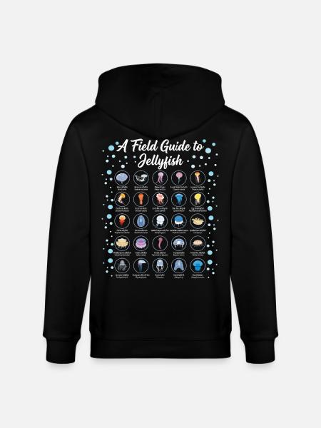 Guide To Jellyfish Scientific Biology - Stanley/Stella CULTIVATOR  Unisex Organic Hooded Jacket - black