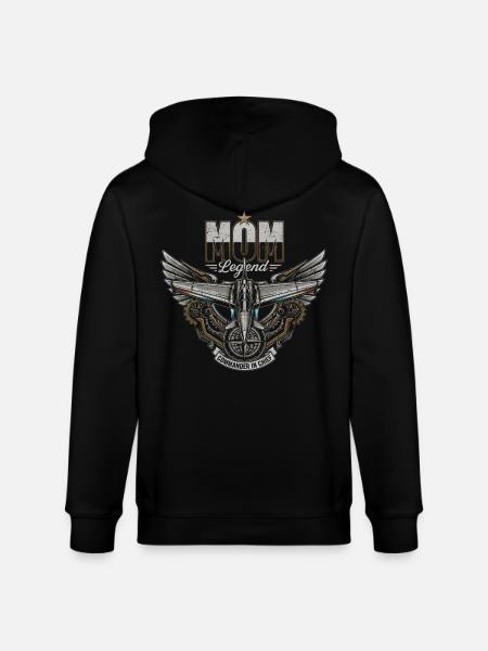 Maman Légende Aéronautique - Stanley/Stella CULTIVATOR Unisex Organic Hooded Jacket - black